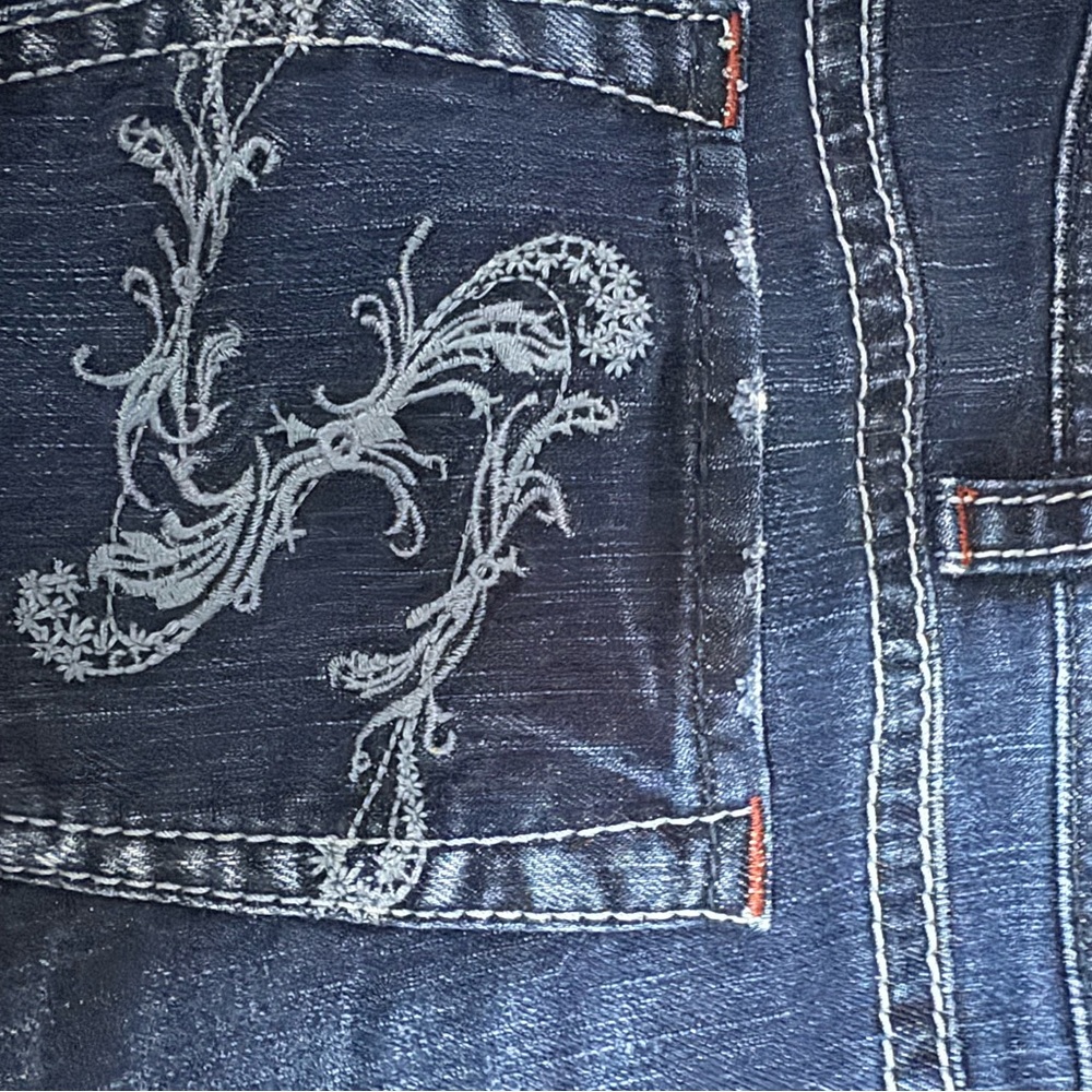 Silver Dark Blue Denim Jeans - Picture 5 of 8